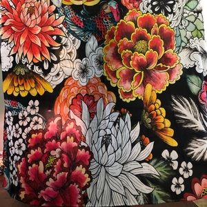 Floral shower curtain